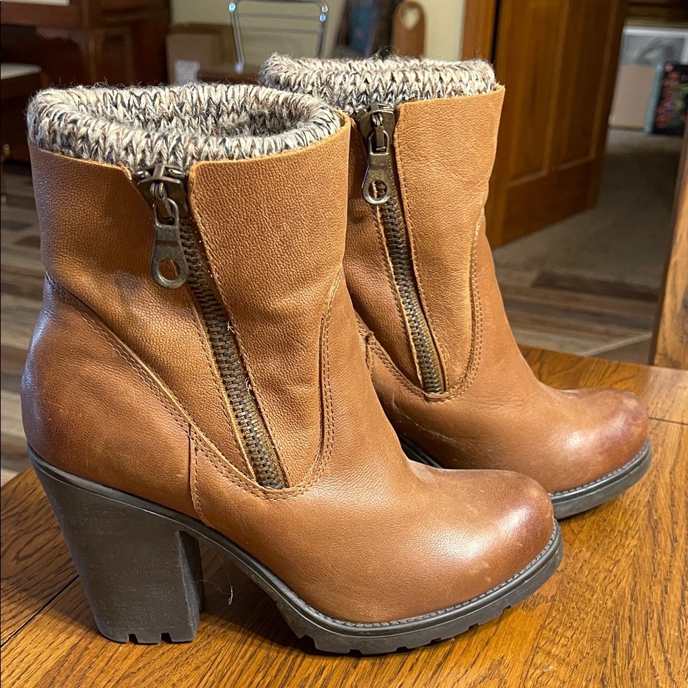 Steve Madden Ankle Boots with Knit Cuff